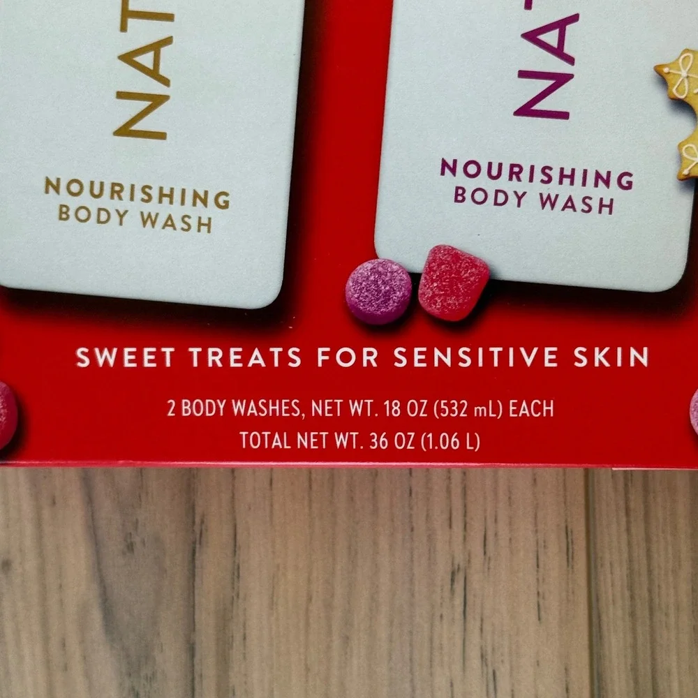 Native Nourishing Body Wash 2-Pack Sugar Cookie Holiday Gumdrop Niacinamide NEW